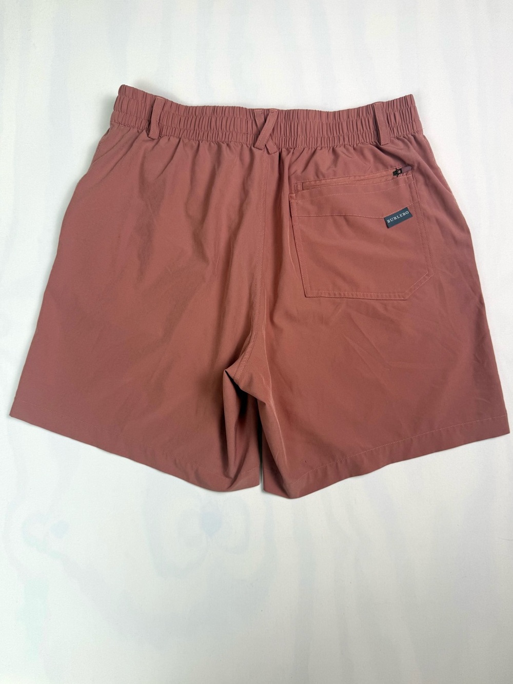 Burlebo Men’s Performance Shorts Medium Rust Salmon 7” Inseam Fishing Outdoor - Picture 2 of 12